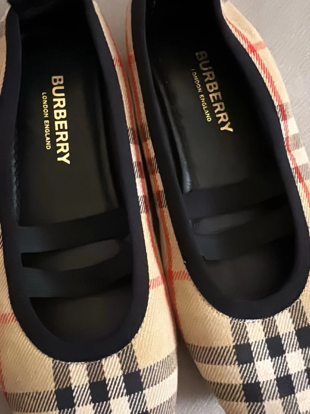 Burberry Girls' Mini Grace Vintage Check Ballet Flats *NEW* Size 32 USA 2.5